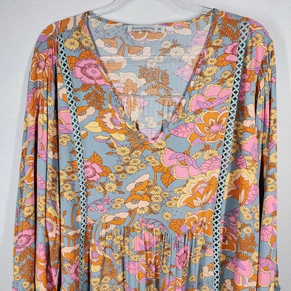 RUSTTYDUSTTY BOHEMIAN FLORAL MINI DRESS - Picture 6 of 11